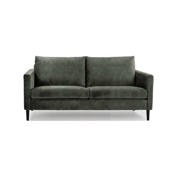 Zielono=szara sofa z aksamitnym obiciem Scandic Adagio, szer. 153 cm