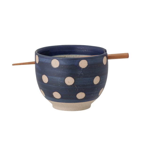 Niebieska kamionkowa miska z pałeczkami Bloomingville Masami, ø 13 cm-image-2