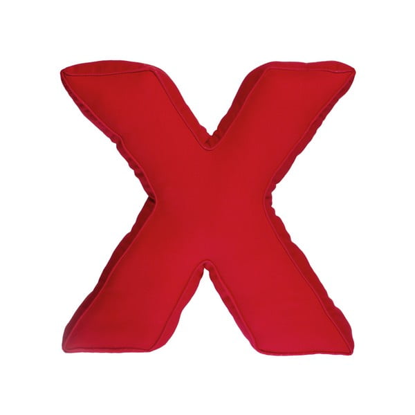 Poduszka w kształcie litery X, czerwona