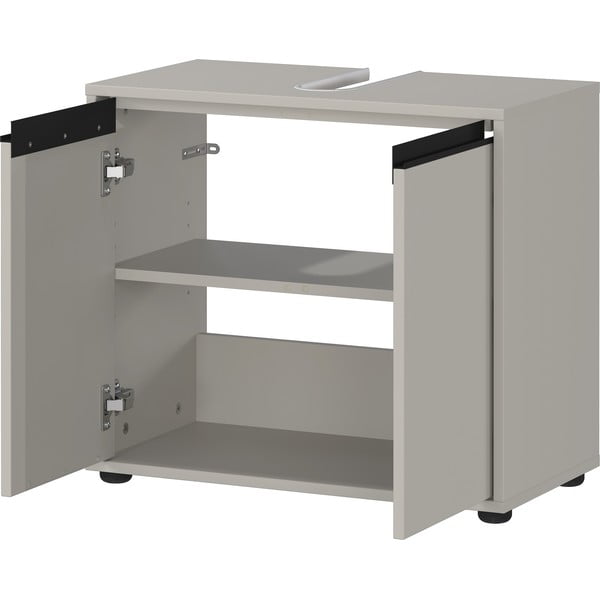 Szara szafka pod umywalkę 63x55 cm Lemont – Germania-image-3