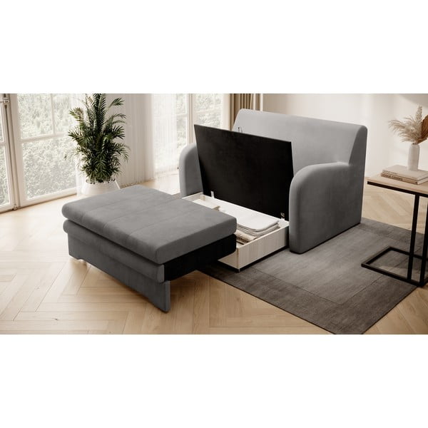 Szara aksamitna rozkładana sofa 130 cm Ario – ELTAP-image-3