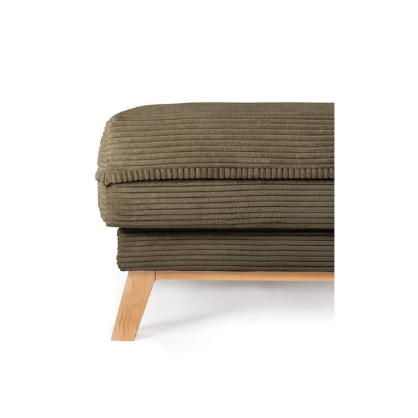 Zielony sztruksowy podnóżek Tori – Bonami Selection-image-3