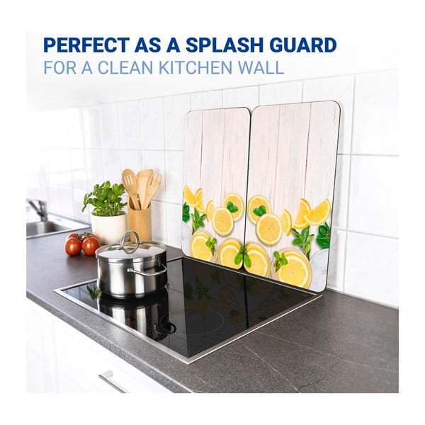 Płyty ochronne na kuchenkę ze szkła hartowanego zestaw 2 szt. 52x30 cm Lemons – Wenko-image-4