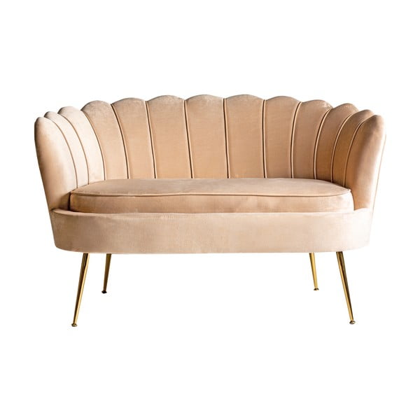 Jasnoróżowa aksamitna sofa 35 cm Valentina – Burkina