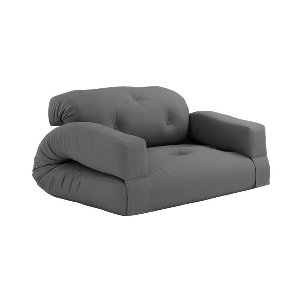 Ciemnoszara sofa rozkładana odpowiednia na zewnątrz Karup Design OUT™ Hippo Dark Grey