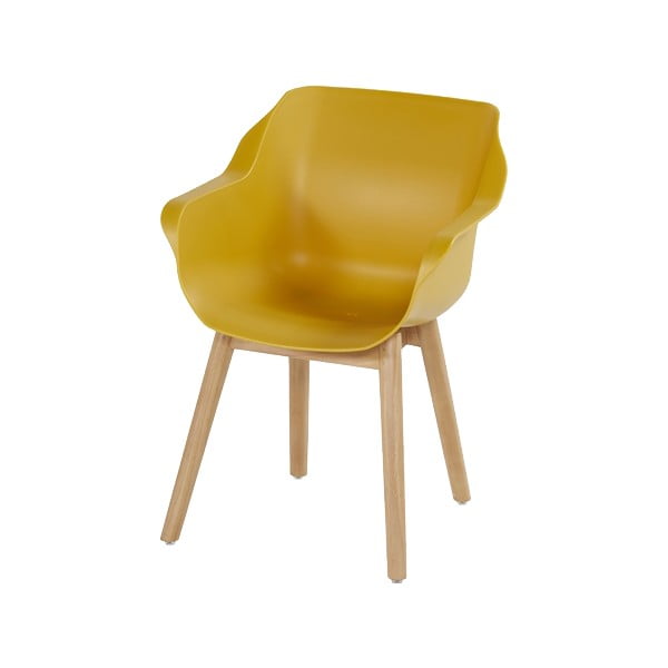 Żółte plastikowe krzesła ogrodowe zestaw 2 szt. Sophie Teak – Hartman