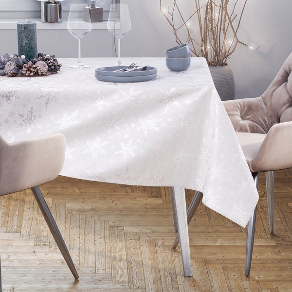 Obrus ze świątecznym motywem 140x240 cm White Christmas – Restilo-image-1