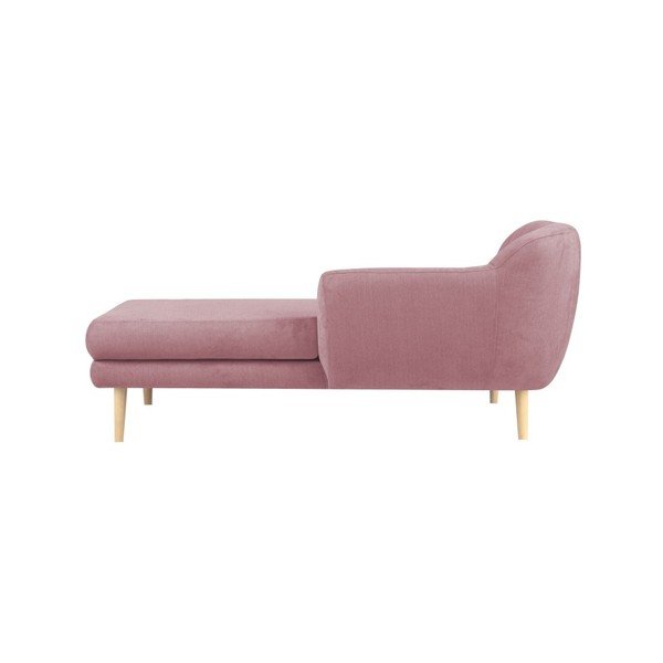 Jasnoróżowa sofa z szezlongiem po lewej stronie Mazzini Sofas Sardaigne-image-3