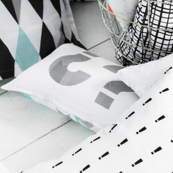 Zestaw 2 bawełnianych poszewek na poduszki Blanc Five-image-1