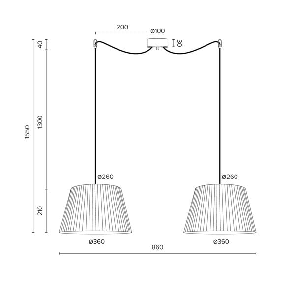 Beżowa podwójna lampa wisząca Sotto Luce KAMI Elementary M 2S-image-4