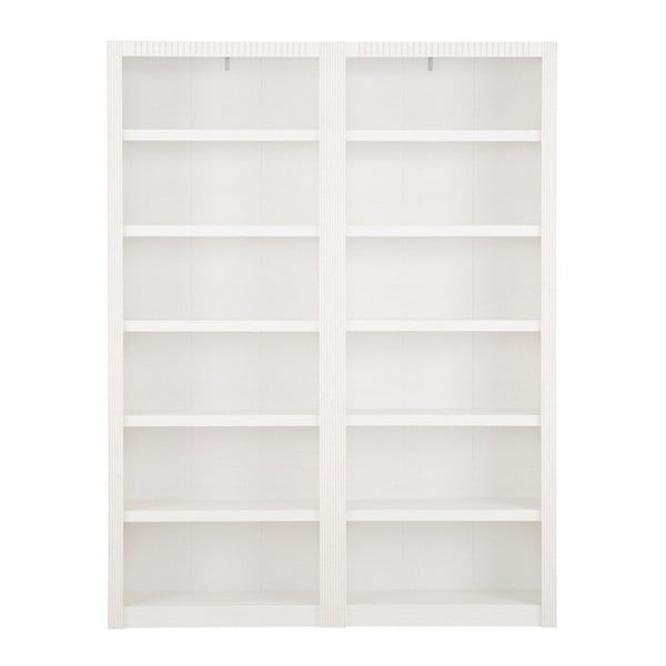 Biała biblioteczka z drewna sosnowego Støraa Bailey, 164x213 cm