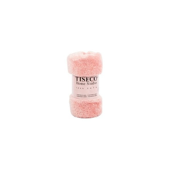 Różowy koc Tiseco Home Studio Fluffy, 150x200 cm
