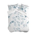 Biało-niebieska bawełniana jednoosobowa poszwa na kołdrę 140x200 cm Ginkgo – Blanc
