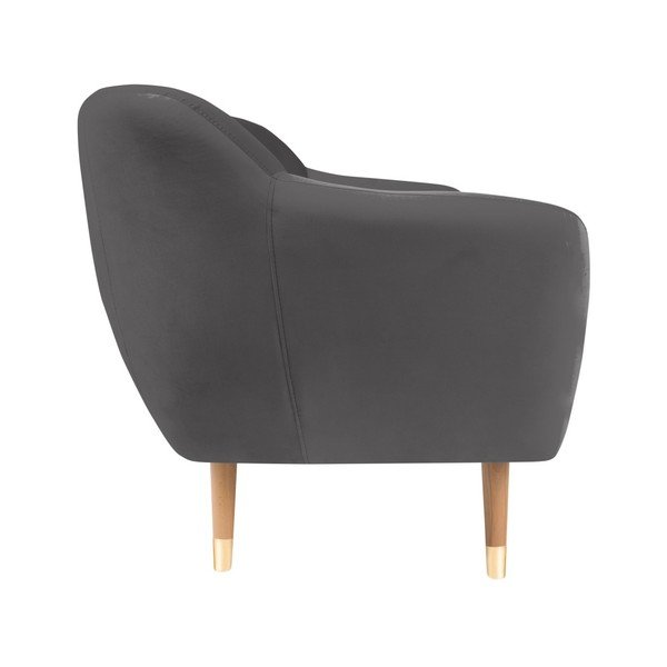 Szara aksamitna sofa Mazzini Sofas Benito, 158 cm-image-3