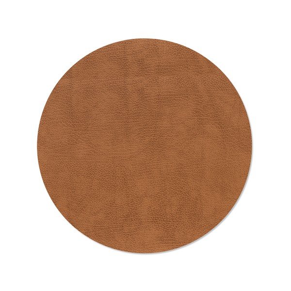 Mata stołowa ze skóry ekologicznej ø 40 cm Circle XL Bull – LIND DNA