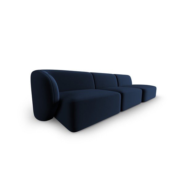 Niebieska aksamitna sofa lewostronna 311 cm Paolo – Milo Casa-image-2