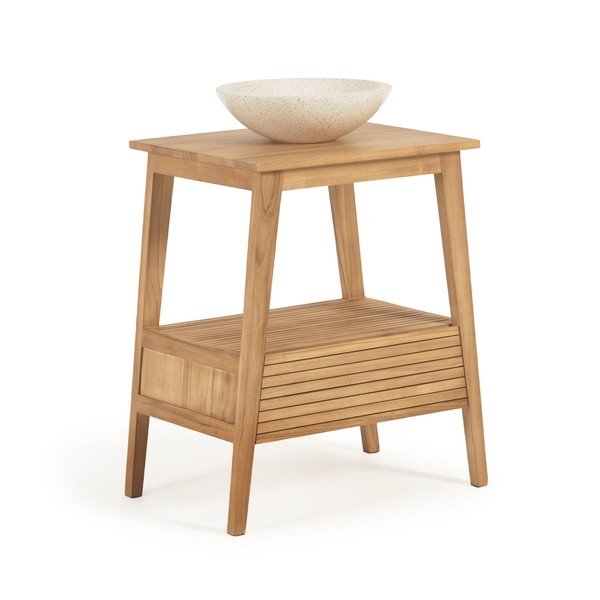 Szafka pod umywalkę z drewna tekowego Kave Home Sunday-image-4