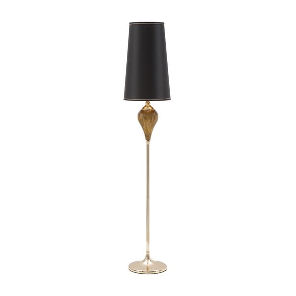Czarna lampa stołowa z konstrukcją w kolorze złota Mauro Ferretti Fashion
