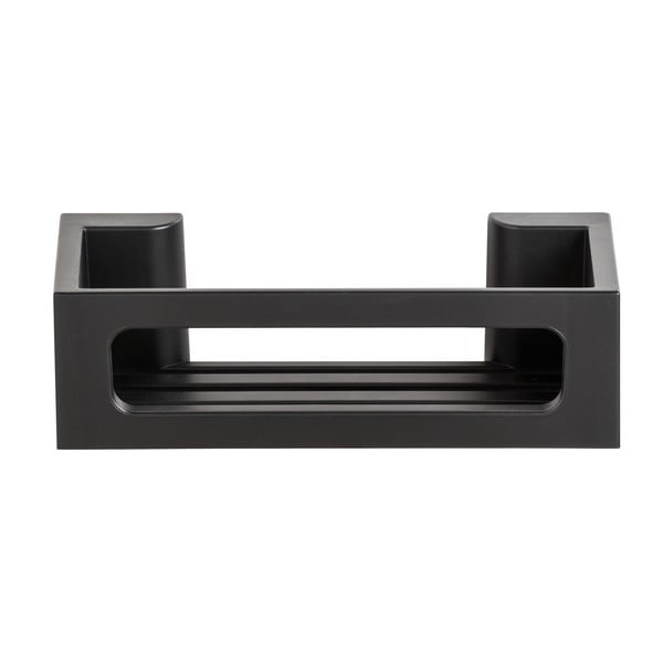 Czarna samoprzylepna plastikowa półka łazienkowa Bralia – Wenko