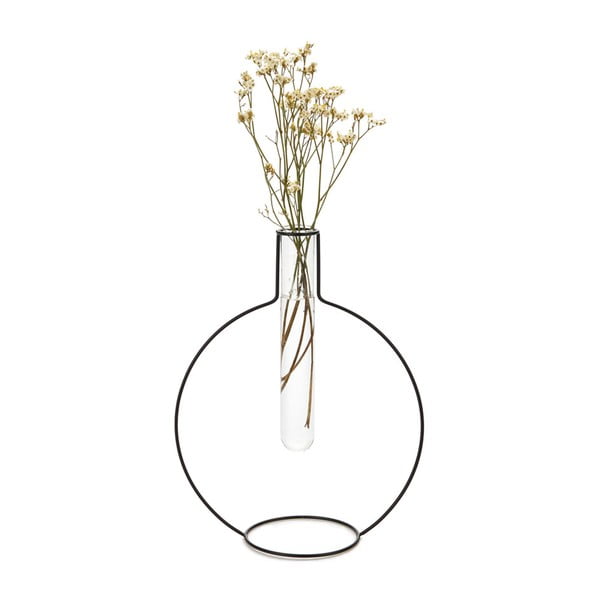 Czarny wazon Balvi Silhouette Round