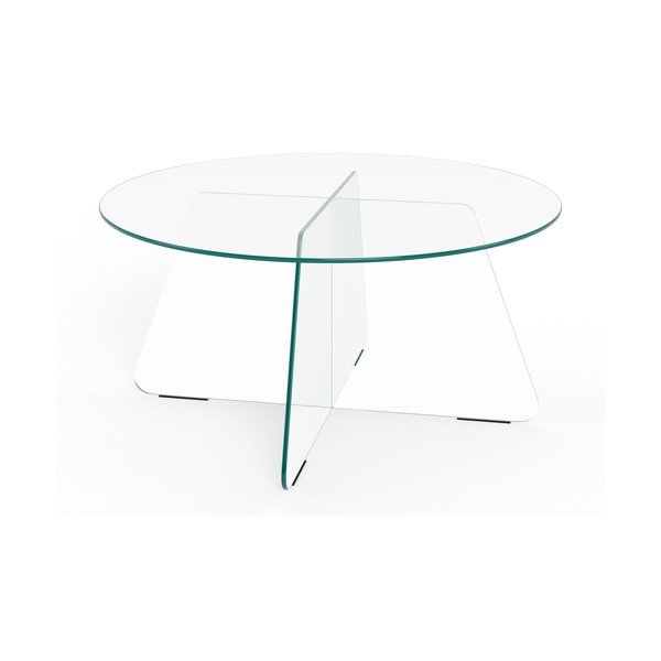 Szklany okrągły stolik ø 80 cm Samos – Actona