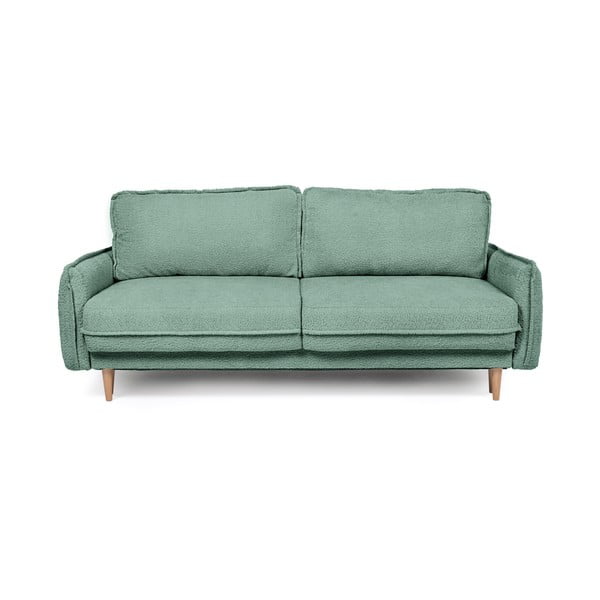 Zielona rozkładana sofa z materiału bouclé 215 cm Patti – Bonami Selection