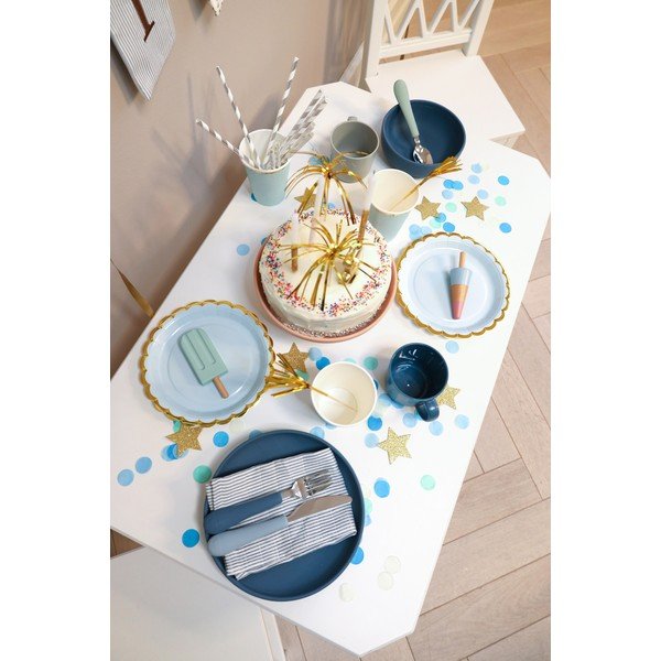 Zielono-niebieskie sztućce dla dzieci z silikonu 3 szt. Ocean Mix – Cam Cam Copenhagen-image-2