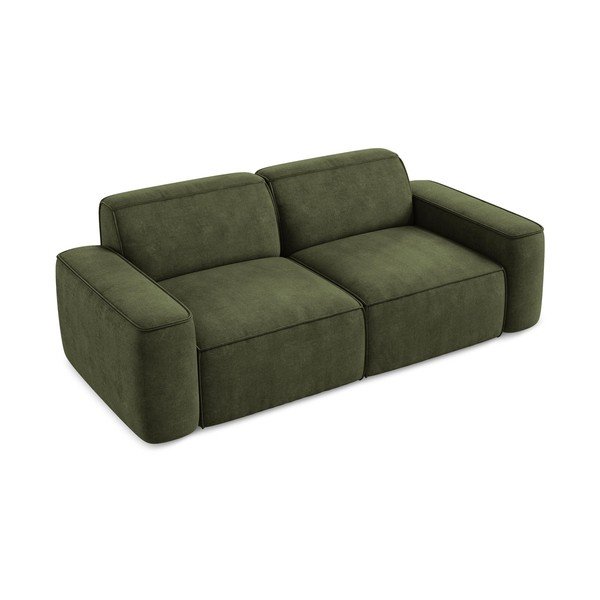 Zielona sofa z tkaniny szenilowej 204 cm Omao – Makamii-image-2