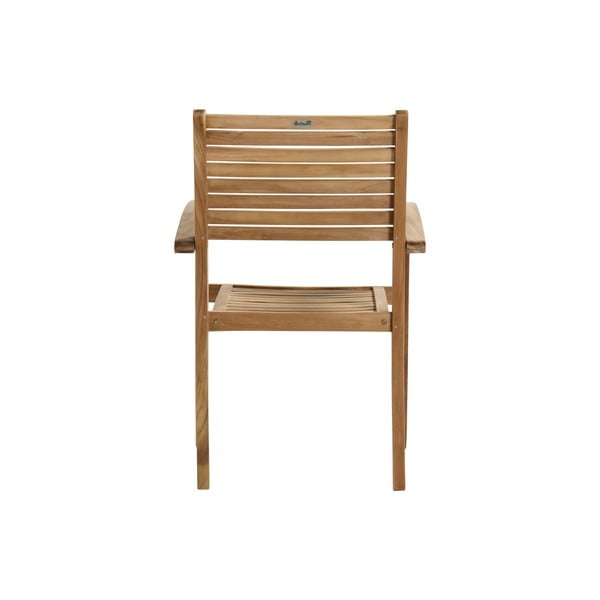 Drewniane krzesło ogrodowe w naturalnym kolorze Sunderland – Hartman-image-3