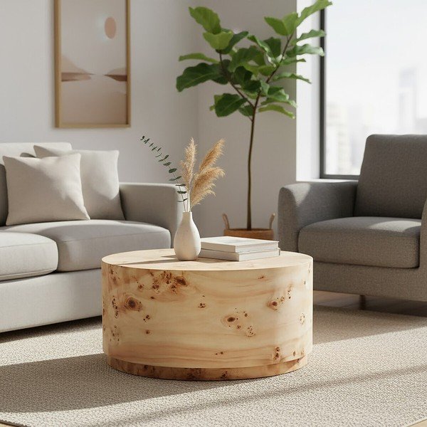 Okrągły stolik w naturalnym kolorze ø 80 cm Mota – Premier Housewares-image-1