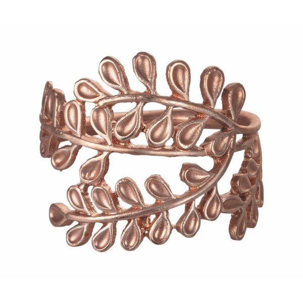 Zestaw 4 metalowych obrączek na serwetki Villa d'Este Rose Gold-image-3