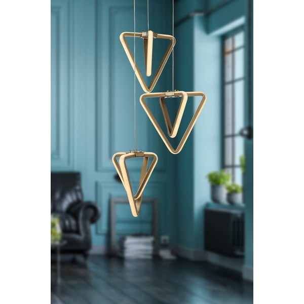 Metalowa lampa wisząca LED w kolorze brązu ø 20 cm Baris – Squid Lighting-image-1