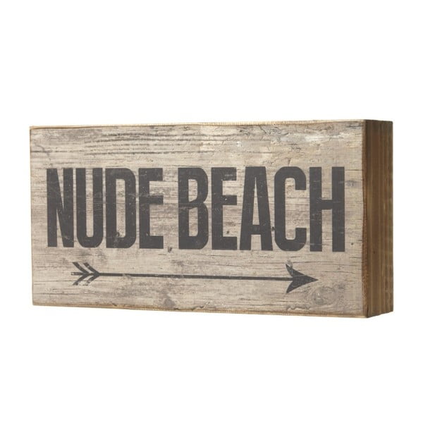 Dekoracyjny napis Heaven Sends Nude Beach