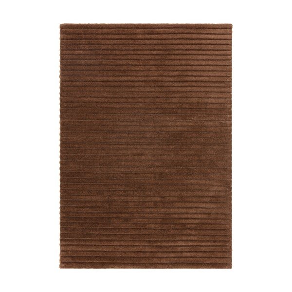 Ciemnobrązowy wełniany dywan tkany ręcznie 160x230 cm – Asiatic Carpets