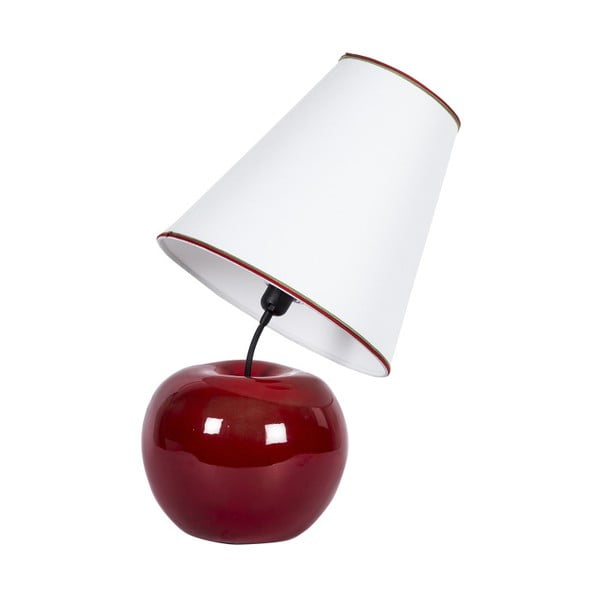 Czerwono-biała ceramiczna lampa stołowa Creative Lightings Apple