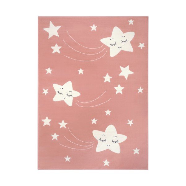 Dziecięcy różowy dywan Hanse Home Adventures Stardust, 80x150 cm