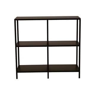 Czarny metalowy regał Canett Lite, szer. 100 cm