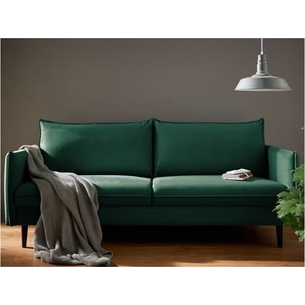 Ciemnozielona aksamitna sofa 203 cm Juli – Ropez-image-1