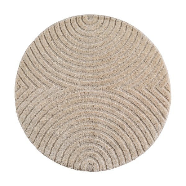 Beżowy okrągły dywan z mieszanki juty ø 160 cm Art 1122 – Ayyildiz Carpets