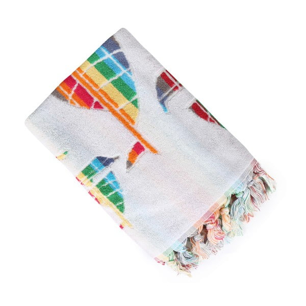 Kolorowy ręcznik plażowy z bawełny Strippin, 70x140