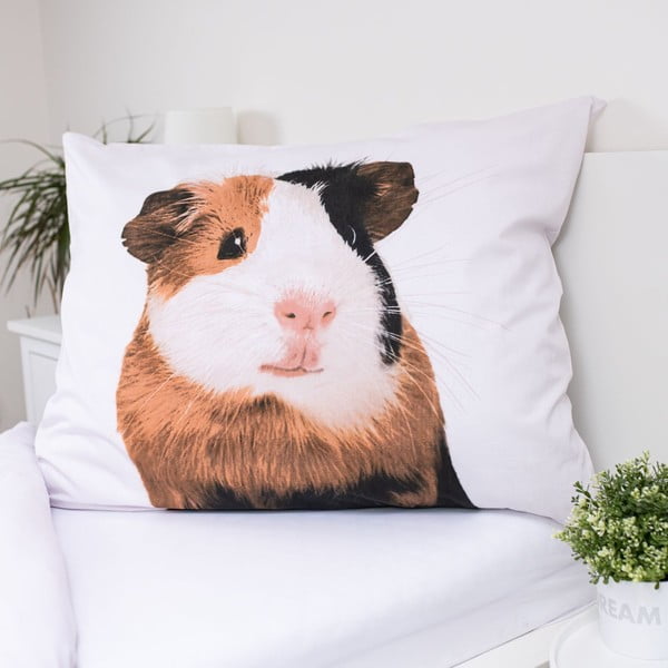 Biała bawełniana pościel dziecięca jednoosobowa 140x200 cm Guinea Pig – Jerry Fabrics-image-3