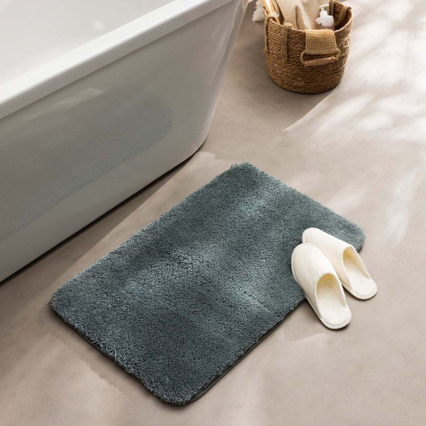 Szarozielony dywanik łazienkowy 50x80 cm Mael – douceur d'intérieur-image-1