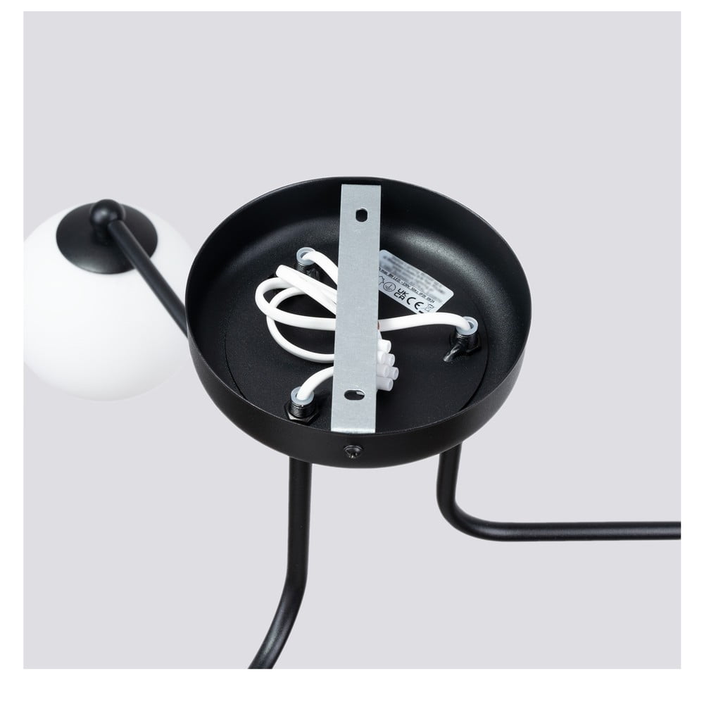 Czarno-biała lampa sufitowa Beam – Sollux (zdjęcie 7)