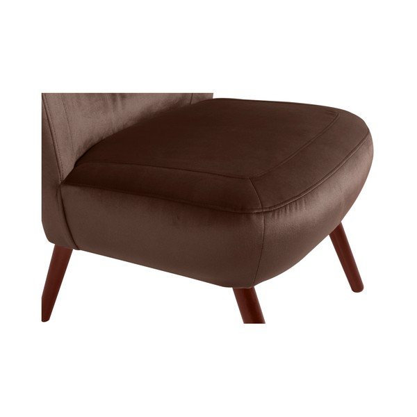 Ciemnobrązowy fotel Max Winzer Sari Velvet-image-3