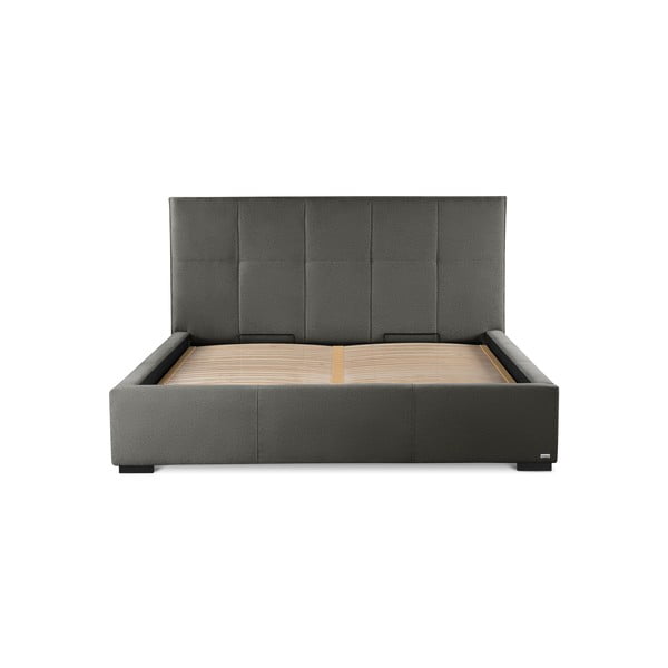 Szare łóżko ze schowkiem Guy Laroche Home Allure, 140x200 cm