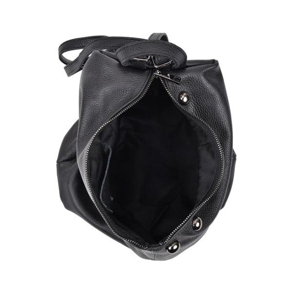 Czarny skórzany plecak Luisa Vannini Mell-image-3