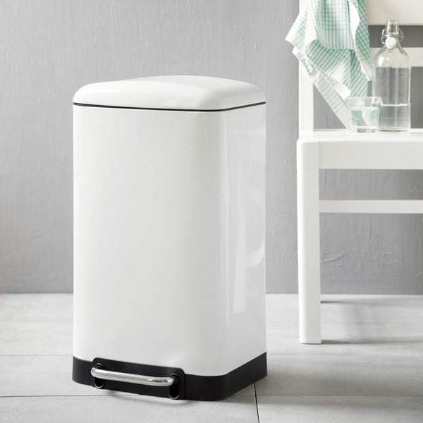 Biały kosz Steel Function Square Dustbin, 30 l-image-2