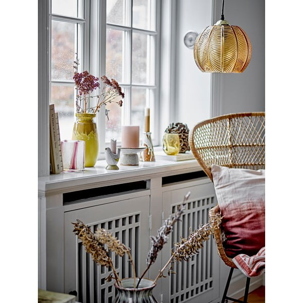 Lampa wisząca w bursztynowym kolorze ze szklanym kloszem ø 22 cm Adar – Bloomingville-image-1