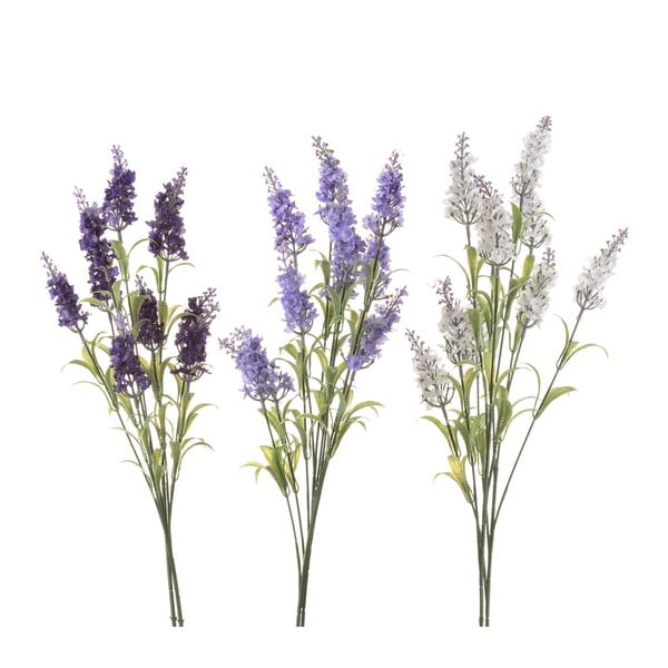 Sztuczne kwiaty zestaw 3 szt. (wysokość 55 cm) Lavender – Casa Selección