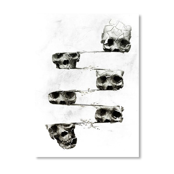 Plakat autorski "Distorted Skull"